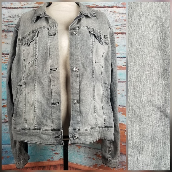 LuLaRoe Jackets & Blazers - Sz 2x lularoe gray denim Harvey jacket